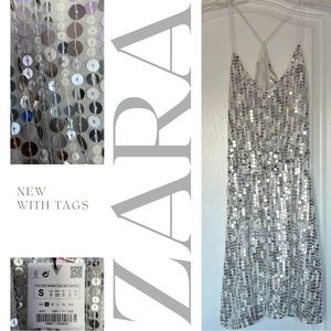 Zara Sequin Dress - Silver